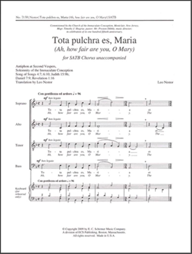 Tota pulchra es, Maria